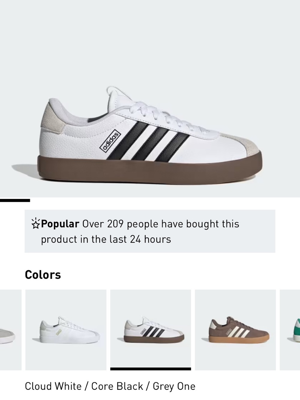 NWOB adidas VL Court 3.0 sneaker